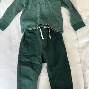Janie and Jack Forest Green Joggers